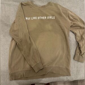 Claudia Oshry Not Like Other Girls tour pullover sweatshirt